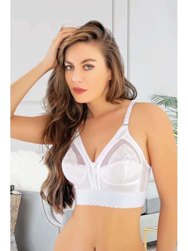 Beyaz Mideli Toparlayıcı Sütyen - 504