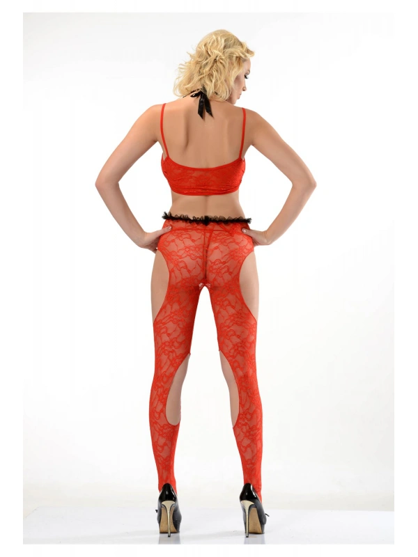 Kırmızı Vücut Çorabı - 1028