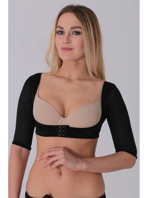 Siyah Kadın Kol Ve Sırt Toparlayıcı Korse - 796