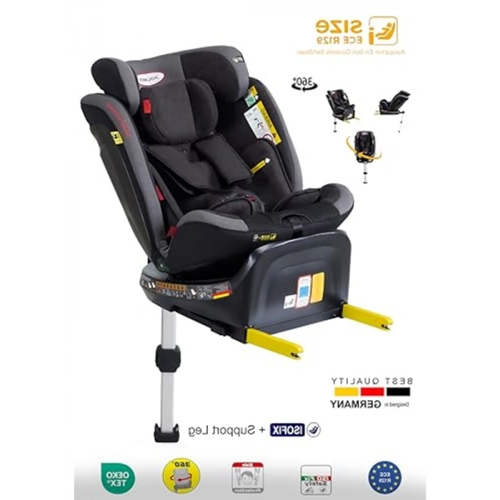 0-36 kg Uyumlu 360° Dönebilir İsofix Oto Koltuğu, 40-150 cm