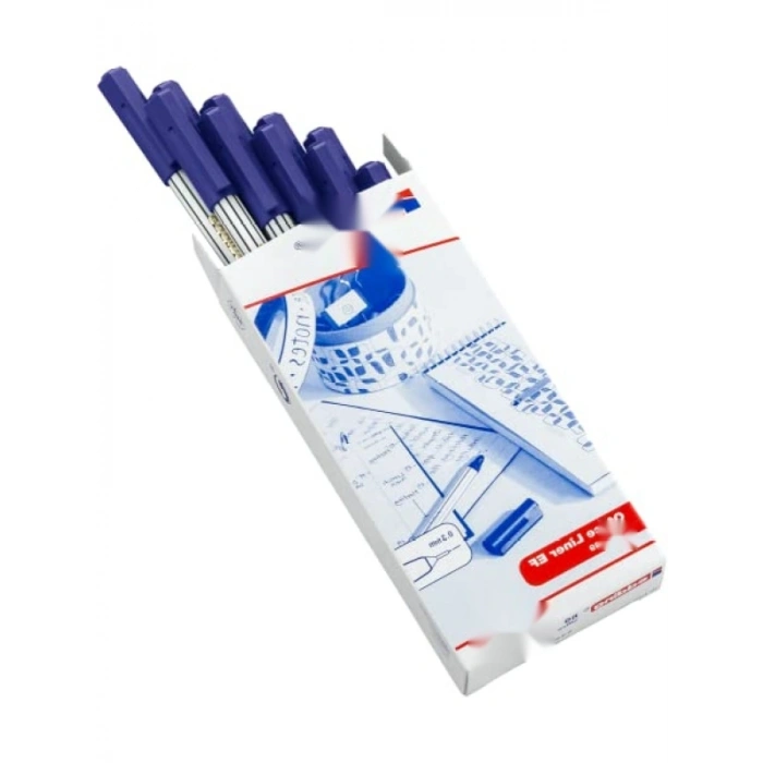 0,3 mm Ekstra İnce Fineliner Kalem Seti, Mavi - 10 Adet