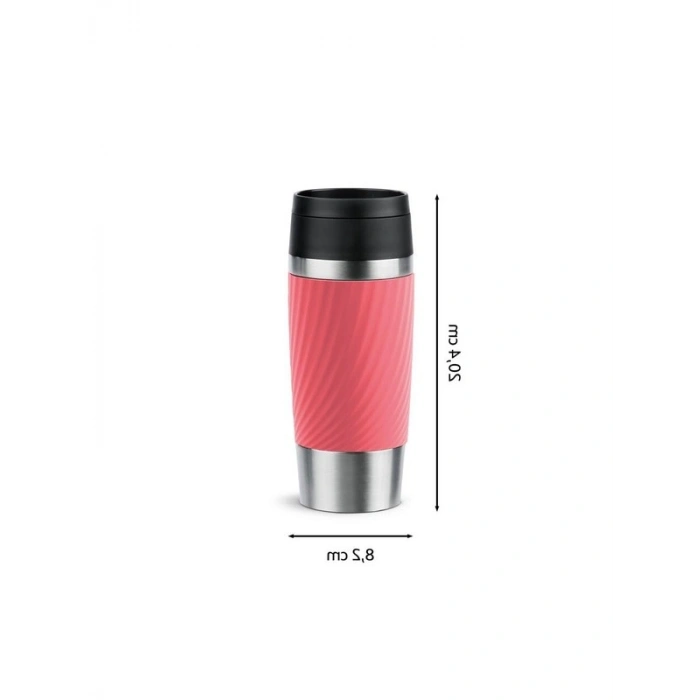 0.36 Litre Kapasiteli Kırmızı Easy Twist Termos - Seyahat için İdeal