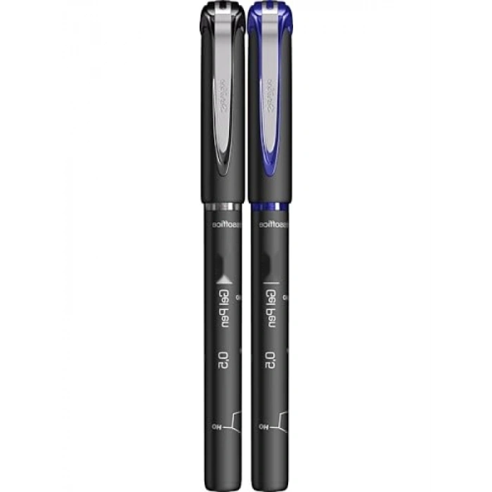 0.5 mm Jel Kalem - Mavi ve Siyah 2Li Set