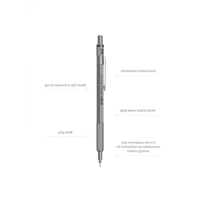 0.5 mm Mekanik Kurşun Kalem, Metal Gövde ve Silgi