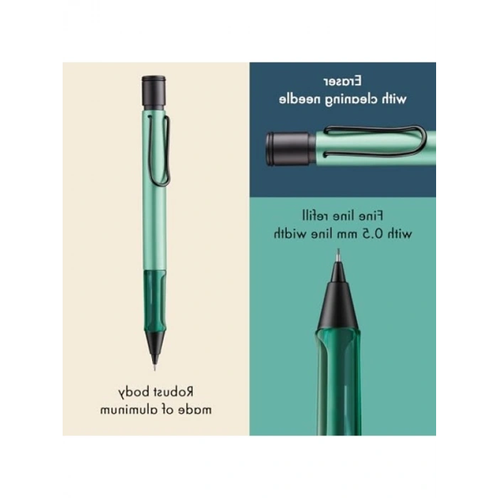 0.5 mm Mint Renk Alüminyum Versatil Kalem