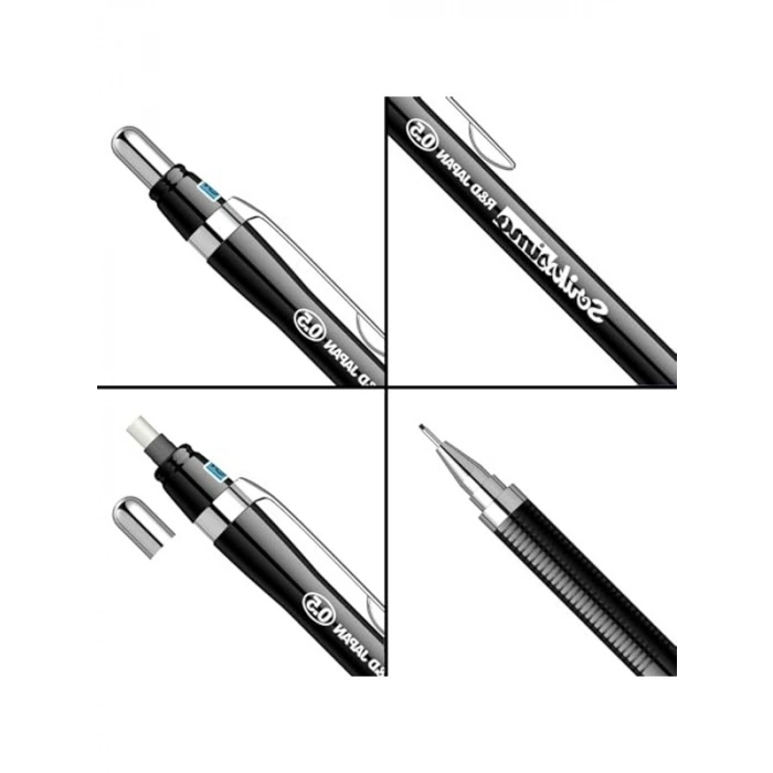 0.5 mm Uçlu Mekanik Kurşun Kalem, Şık Siyah Renk