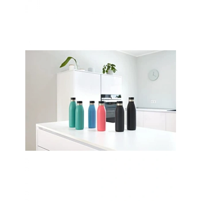 0,7 L Kapasiteli Paslanmaz Çelik Termos Şişe, Siyah