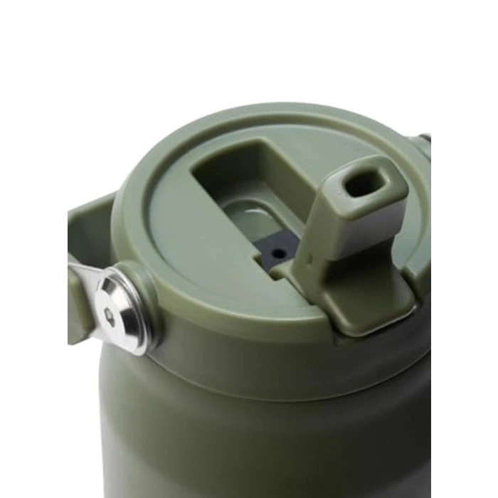 0.7 Litre Pipetli Su Şişesi, Haki Renkli Ergonomik Tasarım