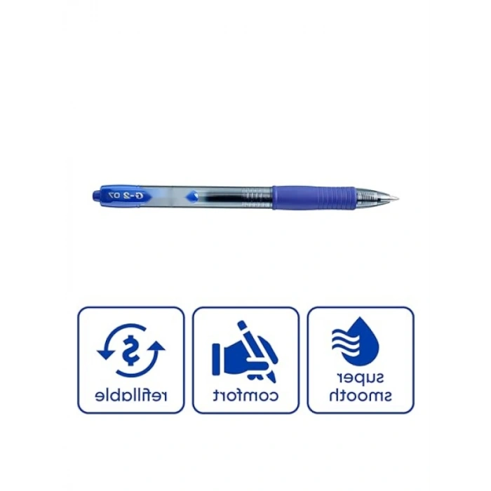 0.7 mm Basmalı Mekanizmalı Mavi Kalem