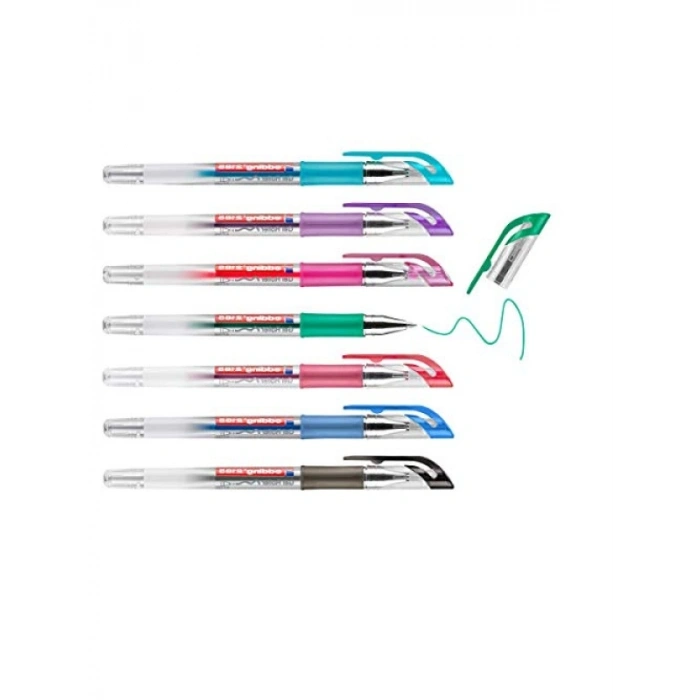 0.7 mm Jel Roller Kalem Seti, Siyah, Kırmızı, Mavi, Yeşil, Mor, Pembe, Açık Mavi