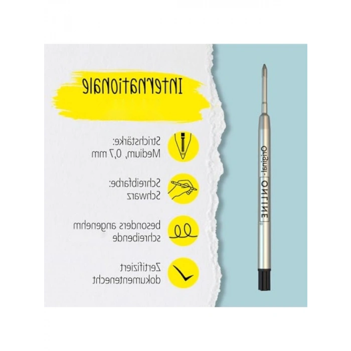 0,7 mm Kalibre Siyah Gel Refill