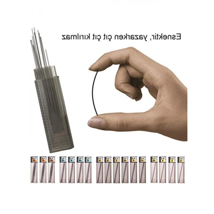 0,7 mm Kalınlıkta 12li Mekanik Kalem Ucu, 2B