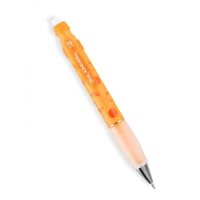 0.7 mm Mekanik Kurşun Kalem, Turuncu Renk, Gizlenebilir Uç