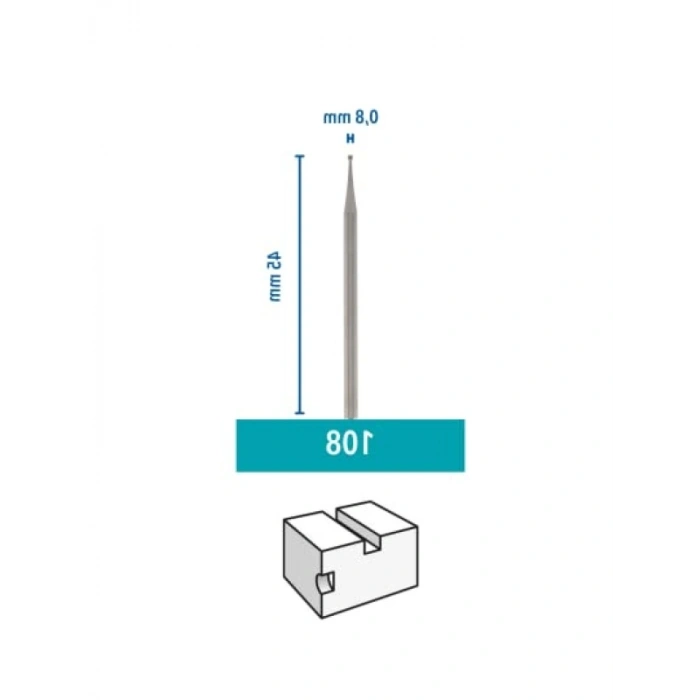 0,8 mm Silindir Uçlu 3lü Gravür Kesici Seti