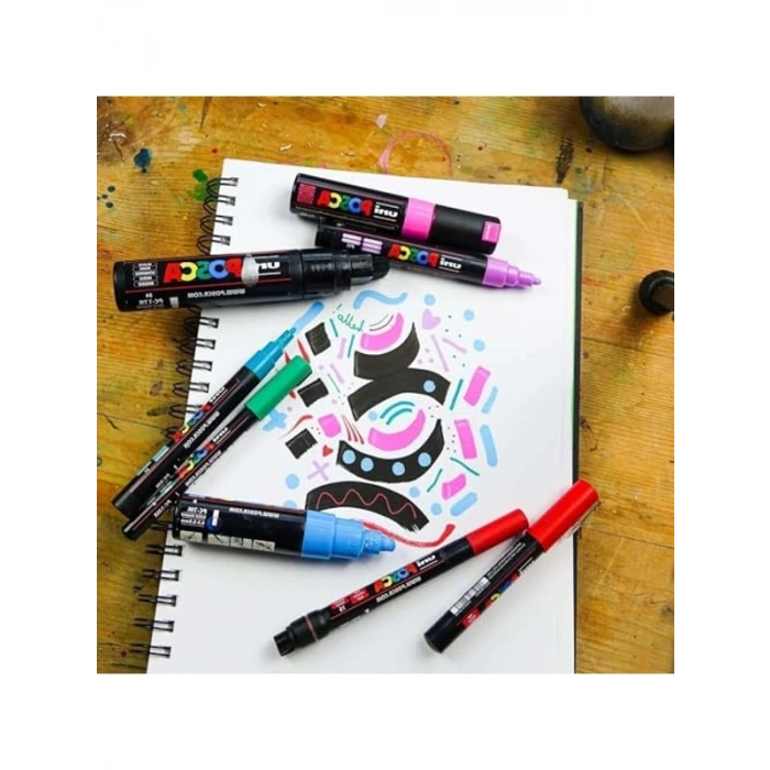 0.9-1.3 mm Uç Kalınlığında Keçe Uçlu Markör Kalem Seti, 3 Adet