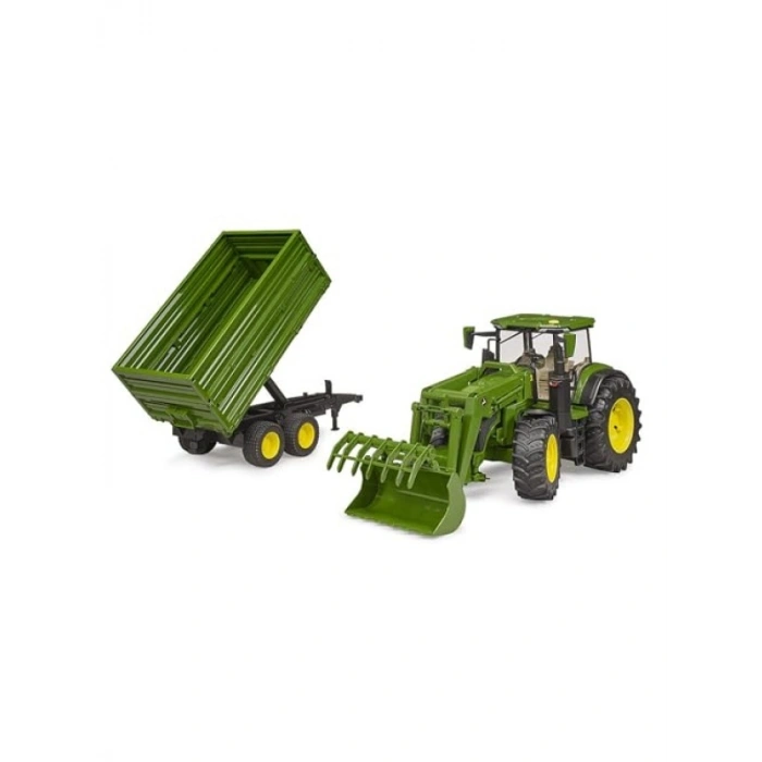 1:16 Ölçekli Kepçeli Traktör ve Römork Seti