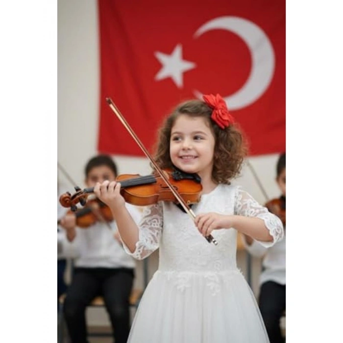 1/2 Boy Çocuk Keman, Profesyonel Set ile 8-10 Yaş için