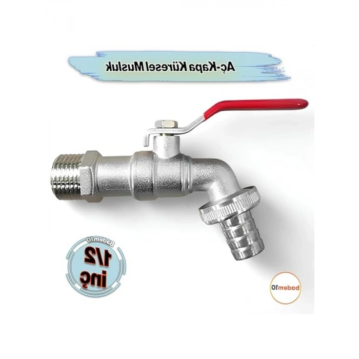 1/2 Küresel Musluk, Banyo ve Mutfak İçin Tek Çıkışlı Batarya