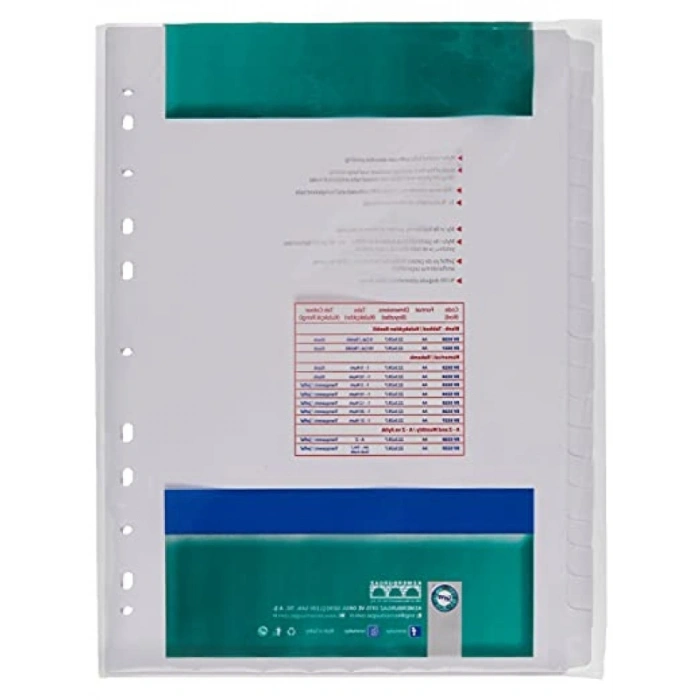 1-20 Rakamlı A4 Boyutunda Karton Ayrac