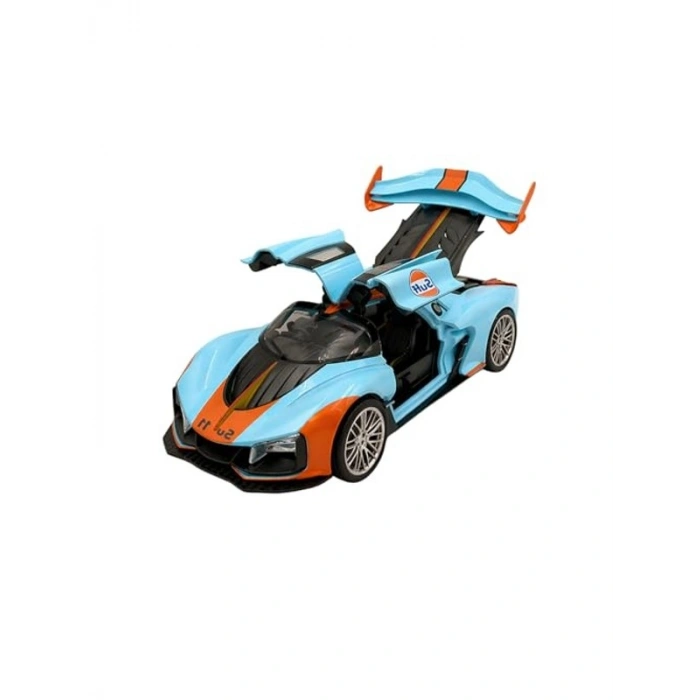 1:24 Ölçek Metal Spor Araba Modeli, Işıklı ve Sesli Özellikte