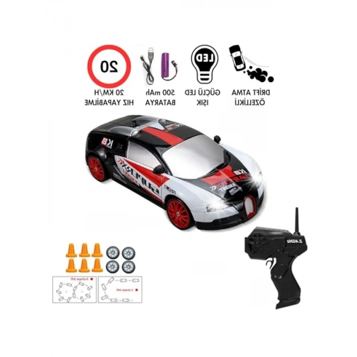 1:24 Ölçekli 4x4 Uzaktan Kumandalı Drift Araba