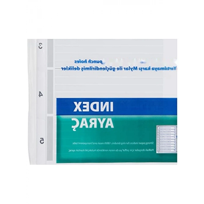 1-5 Rakamlı A4 Karton Ayrac