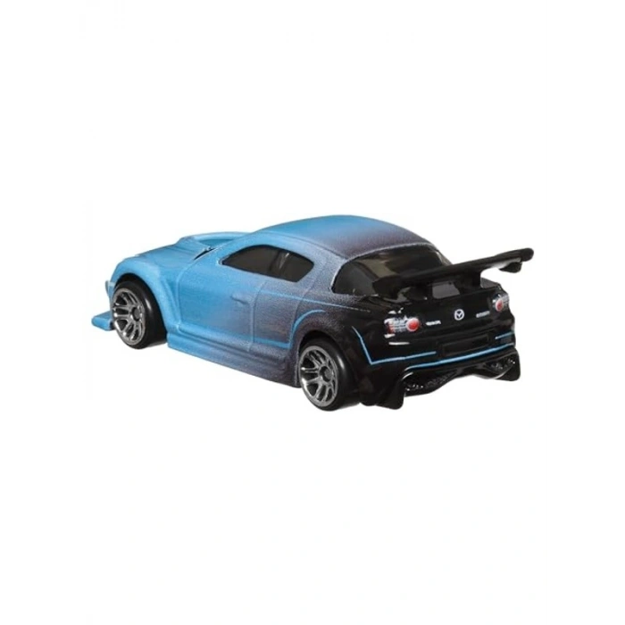 1:64 Ölçekli Siyah ve Mavi Mazda RX-8 Model Araba