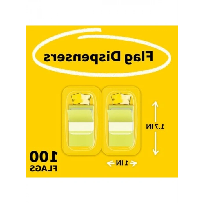 1 Geniş Parlak Yeşil Bayraklar - 50li Paket