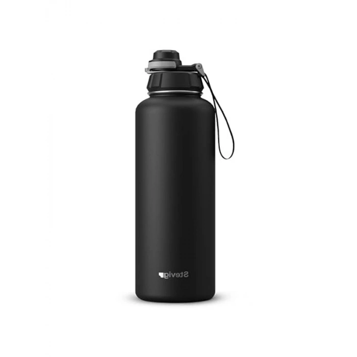 Sızdırmaz Çelik Termos, 1500 ml Kapasite, Siyah Renk