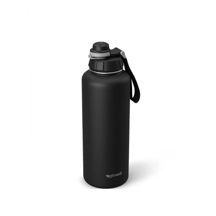 Sızdırmaz Çelik Termos, 1500 ml Kapasite, Siyah Renk