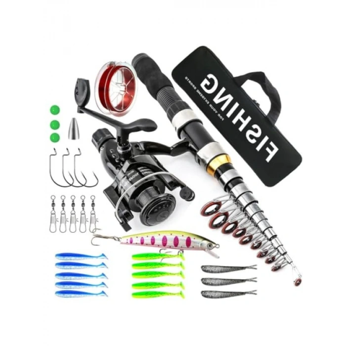 1. Kalite Tam Takım Balık Olta Seti - Çantalı