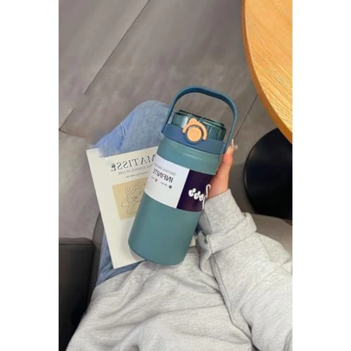 1 Litre Vakumlu Soğuk Pipetli Matara, 316 L Çelik