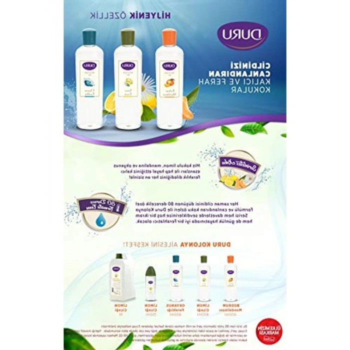 1 lt Limon Kolonya, Ferahlatıcı ve Temizleyici Özellikte