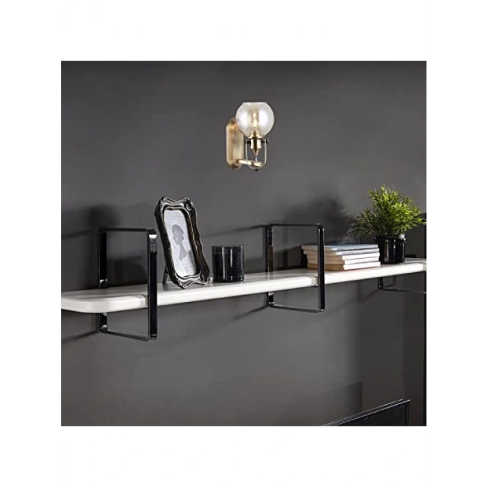 1 X E27 Duy ile Uyumlu Eskitme Tasarımlı Metal ve Cam Aplik