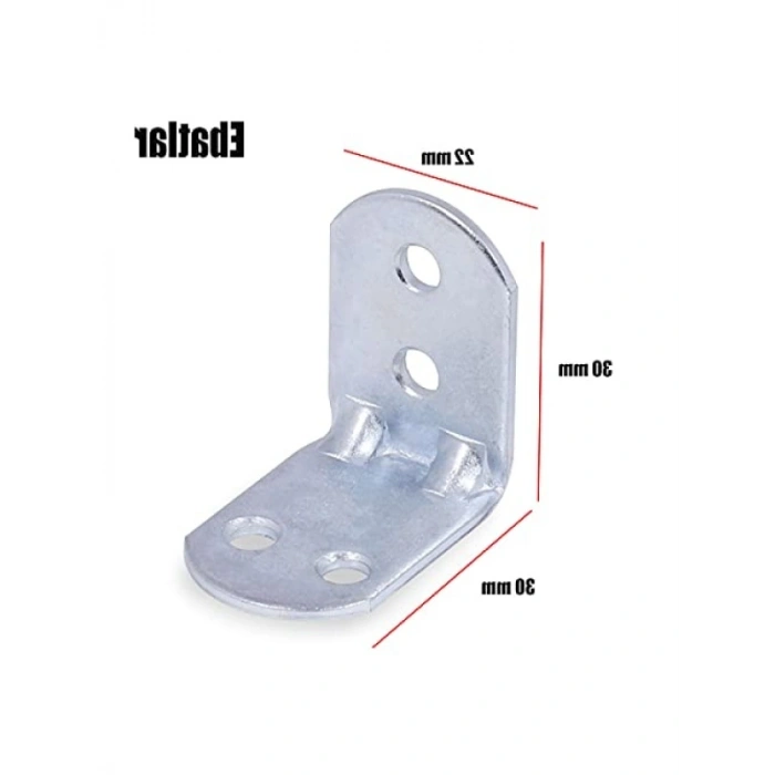 10 Adet 30x30x22 mm L Demir Gönye - Mobilya Bağlantı Elemanı