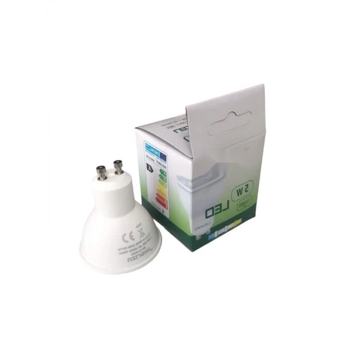 10 Adet 5W GU10 LED Ampul, Sarı Işık 3000K