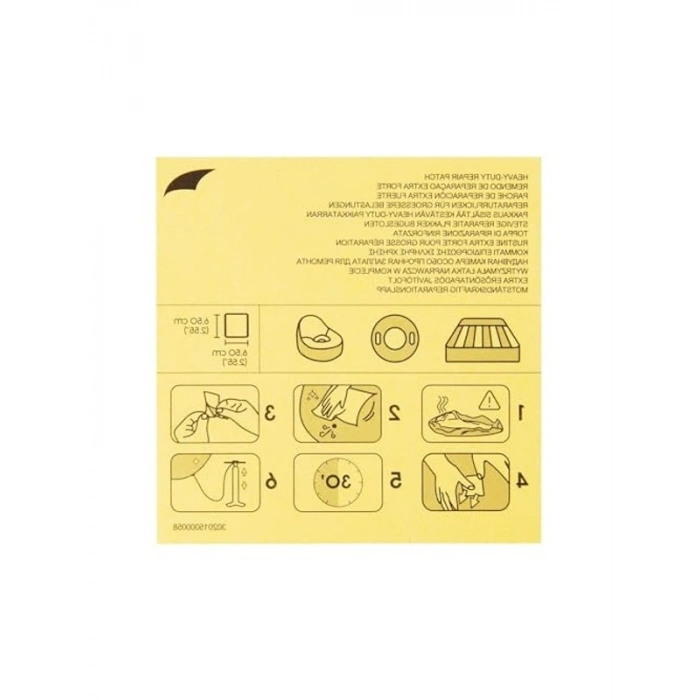 10 Adet 6.5x6.5 cm Kendinden Yapışkanlı Onarım Yaması