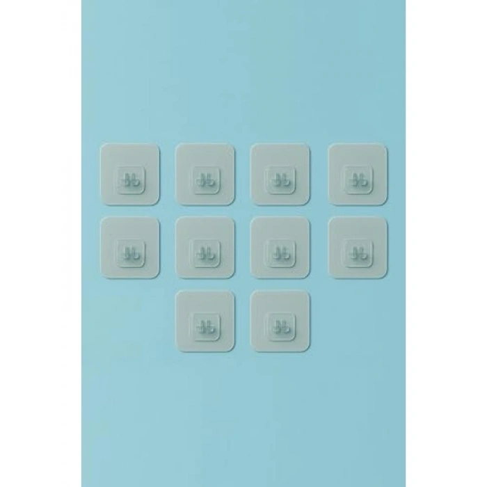 10 Adet 7x7 cm Yedek Süper Güçlü Yapışkanlı Askı