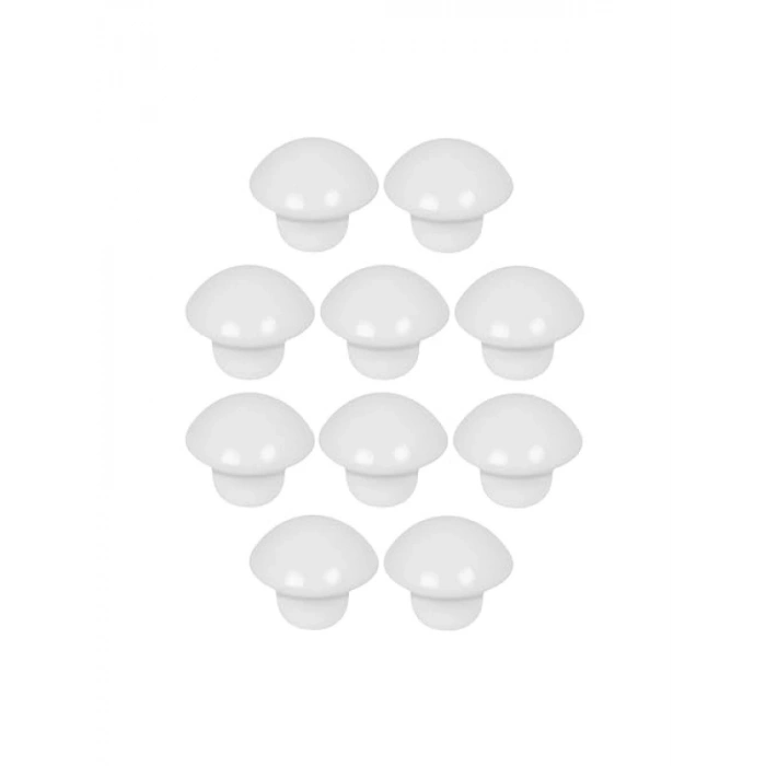 10 Adet Beyaz Mantar Düğme Kulp, Çekmece ve Dolap için