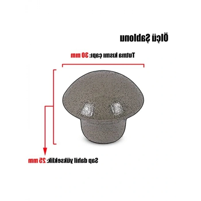 10 Adet Beyaz Mantar Düğme Kulp, Çekmece ve Dolap için