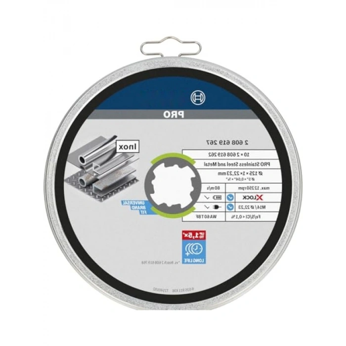 10 Adet Düz Kesme Diski, 22,23 mm Delik Çapı, 1 mm Kalınlık