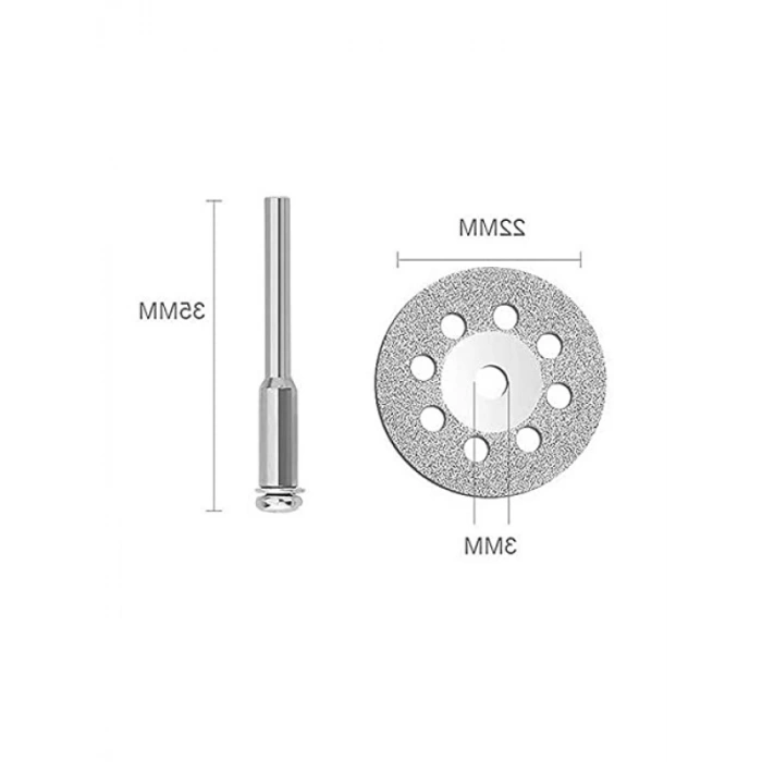 10 Adet Elmas Kesme Diskleri - 22mm Çap