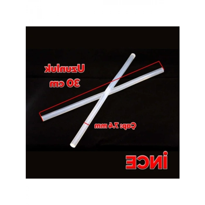 10 Adet İnce Şeffaf Silikon - 7mm Çapında ve 30cm Uzunluğunda