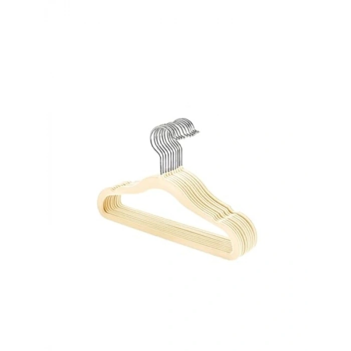 10 Adet Kadife Kaymaz Çocuk Askısı Seti