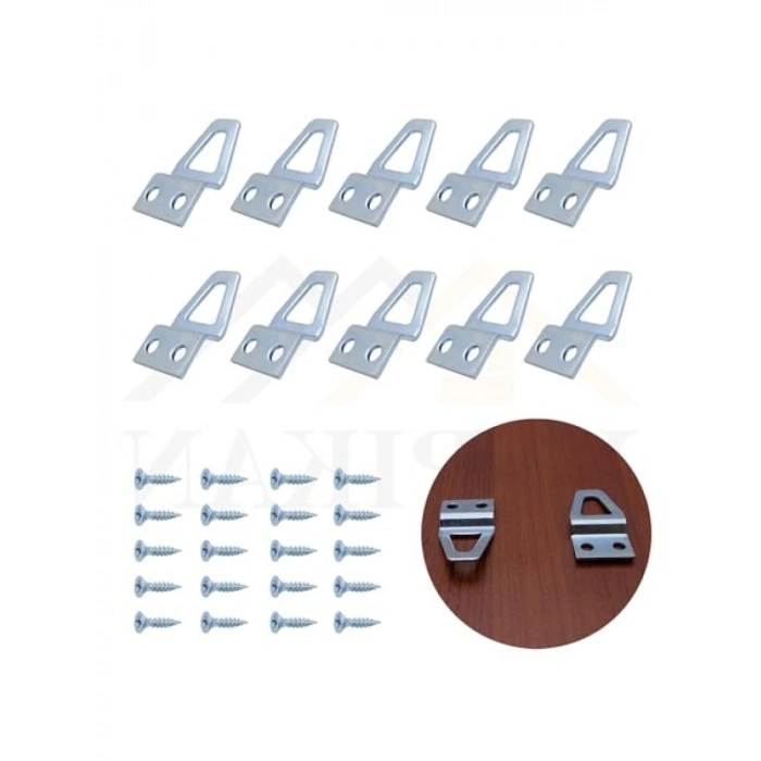 10 Adet Kıvrık Model Tablo Kancası