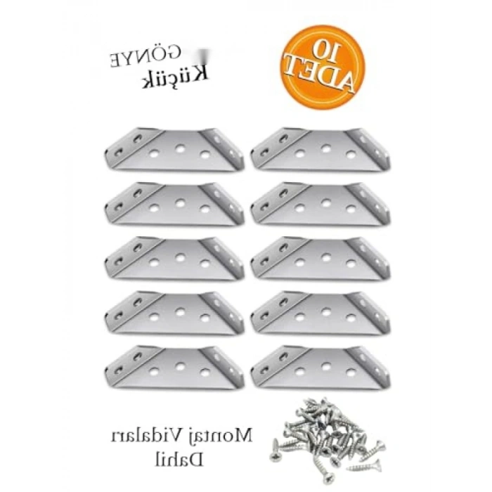 10 Adet Metal Köşe Bağlantı Aparatı Seti