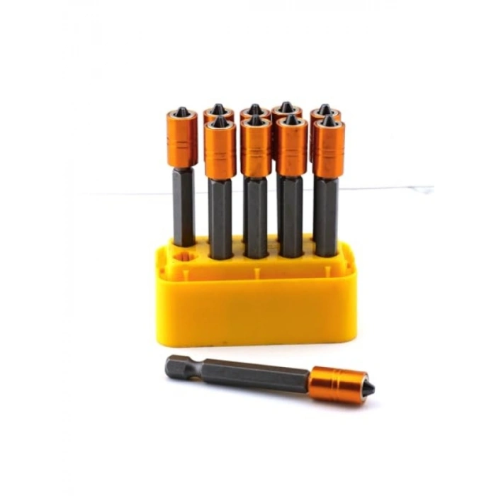 10 Adet Mıknatıslı Bits Uç - PZ2 65 mm Vida Tutucu