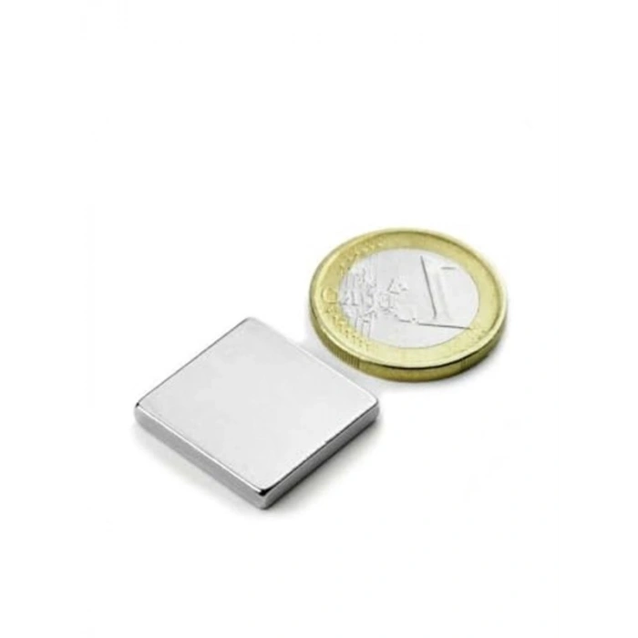 10 Adet Neodyum Mıknatıs, 20mm x 20mm x 2mm Boyutunda