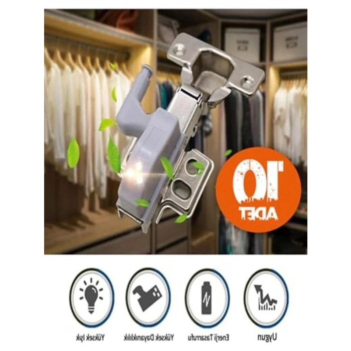 10 Adet Pilli Dolap İçi LED Lamba, Avantajlı Paket