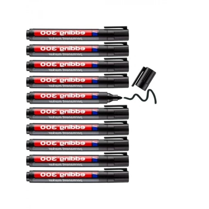 10 Adet Siyah Kalıcı Markör - 1,5-3 mm Uç